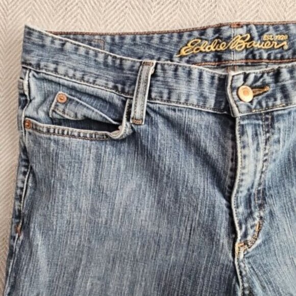 Eddie Bauer Jeans Women's Size 12R (34x30) Med Wash Bootcut Stretch Item# 2871 - Picture 12 of 16